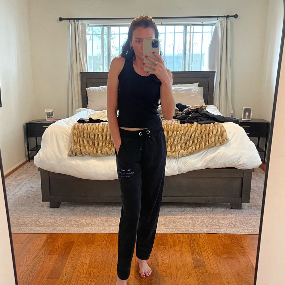 Helmut Lang Sweatpants, Black/lavender, XS